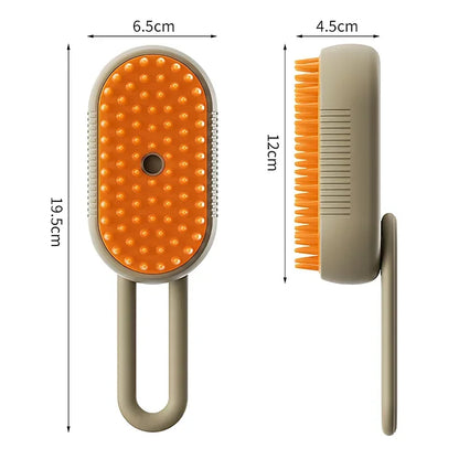 3In1 Cat Steam Brush Steamy Dog Brush Electric Anti-Splashing Brush with Steam Spray Massage Pet Grooming Comb Hair Removal Comb