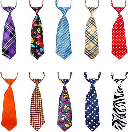 Dog Neck Ties, 30 PCS Dog Ties, Adjustable Dog Neckties for Medium Large Dog, Bulk Pet Bow Ties Collar