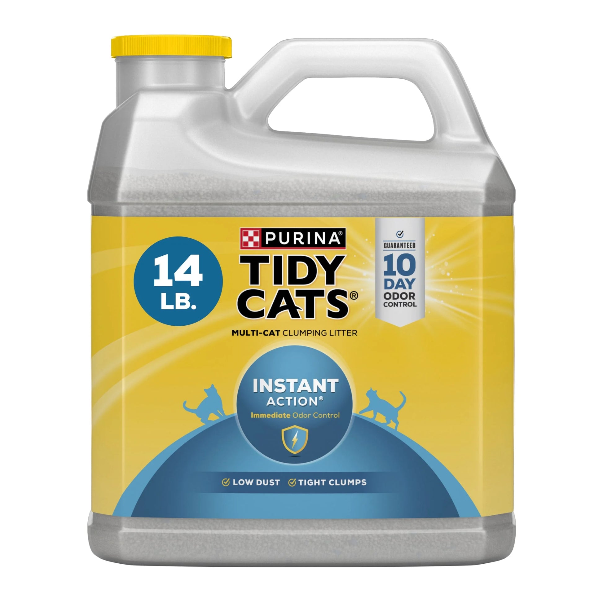 Purina  Instant Action Clumping Cat Litter, Natural, Low Dust, Odor Control, 14 Lb. Jug