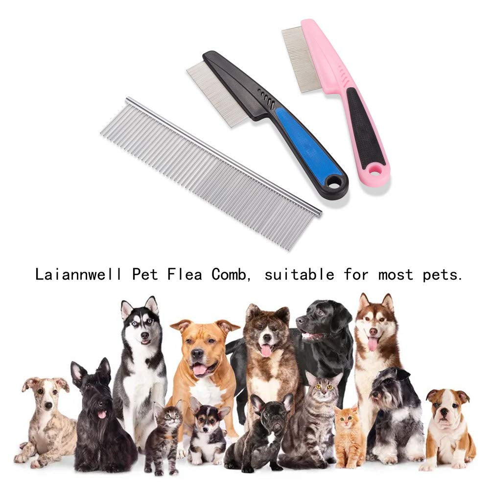 Cat Comb,Pet Comb  Professional Grooming Comb for Dog/Cat/Small Pets(3 Packs)