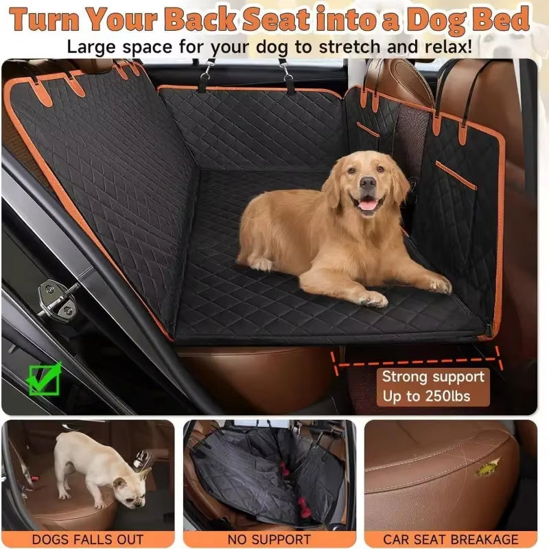 Hard Bottom Dog Car Seat Cover Car Back Seat Extender Dogs Fit for All Cars Dog Car Waterproof Seat Cover for Back Seat