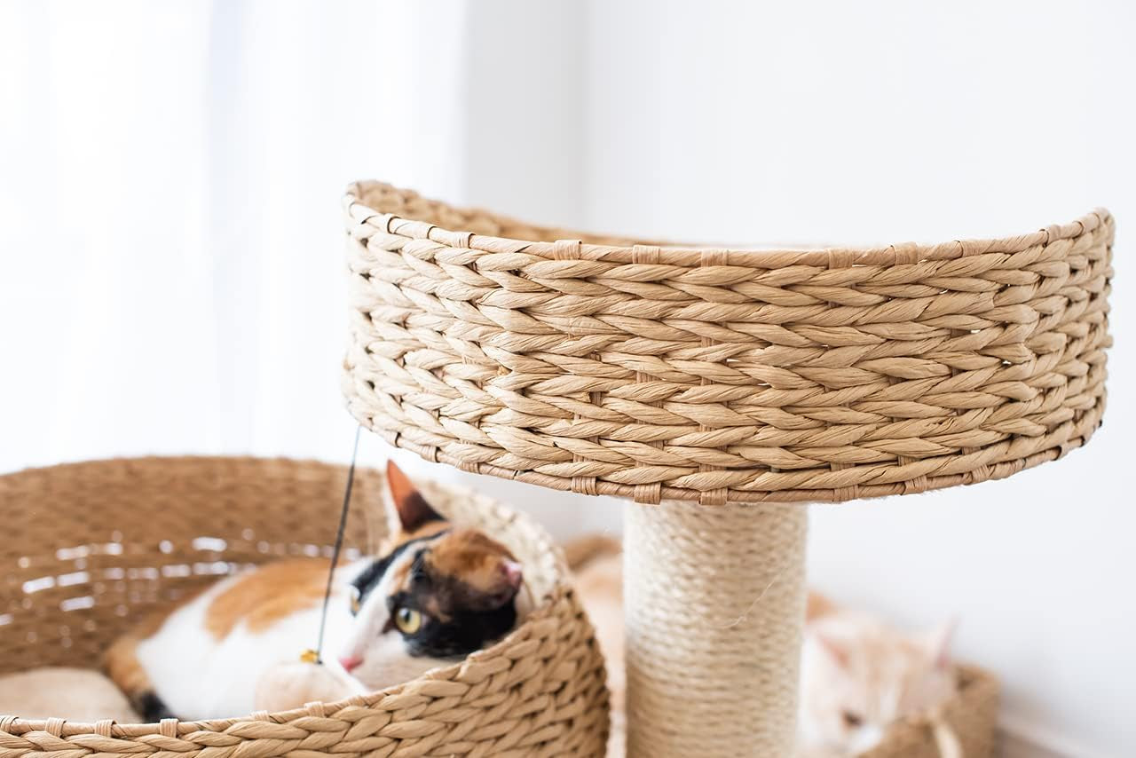 New Paper Rope Natural Bowl Shaped with Perch Cat Tree…